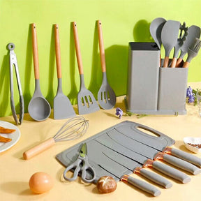 Utensílios de cozinha em Silicone - Kit 19 Peças California