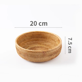 Cesta Rattan Artesanal Redonda