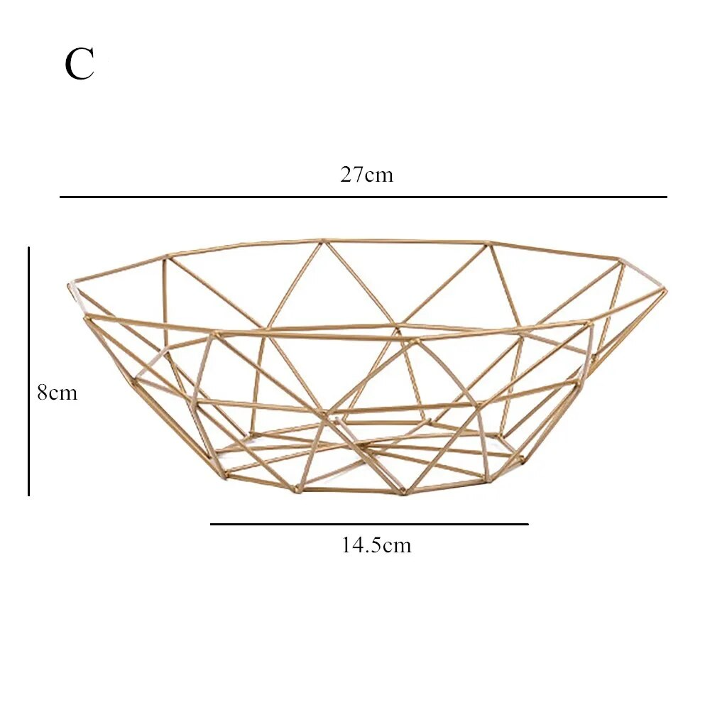 Cesta de Metal para Frutas e Vegetais