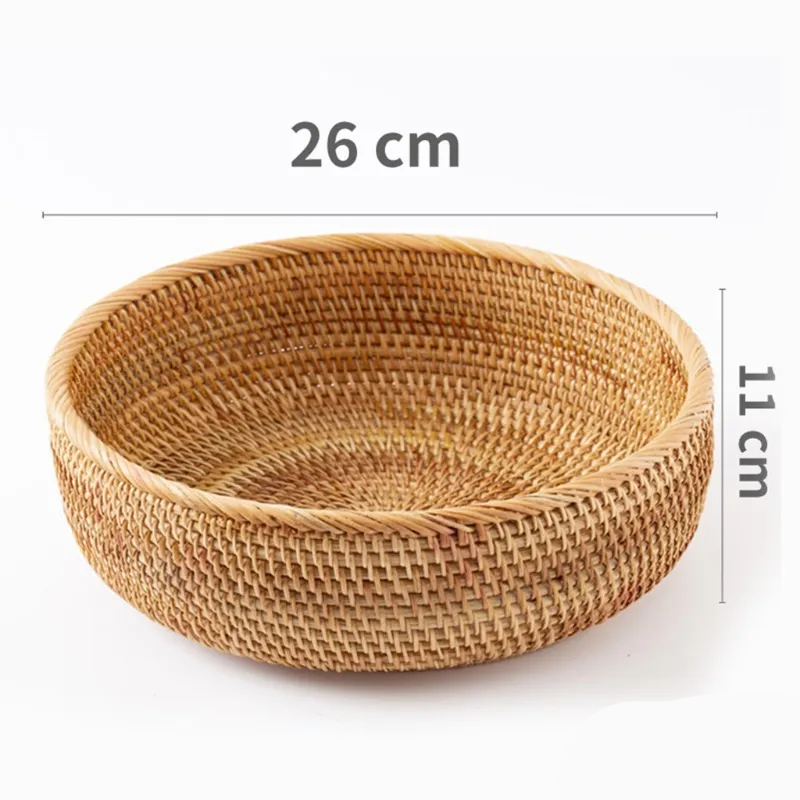 Cesta Rattan Artesanal Redonda