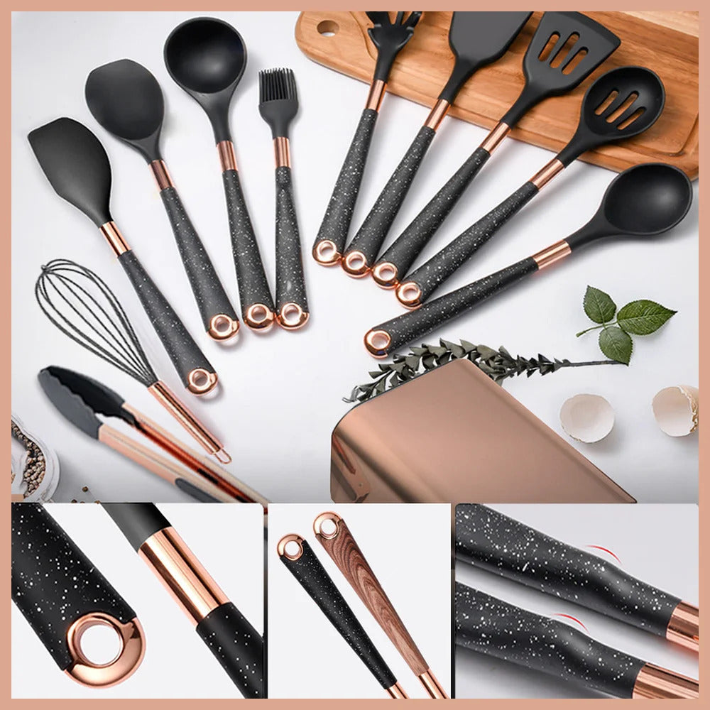 Kit Utensílios De Cozinha Em Silicone