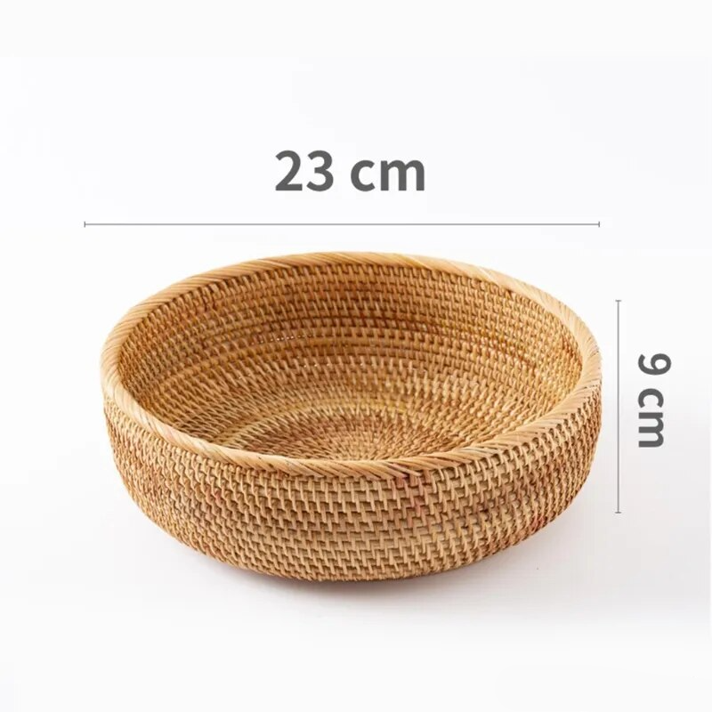 Cesta Rattan Artesanal Redonda